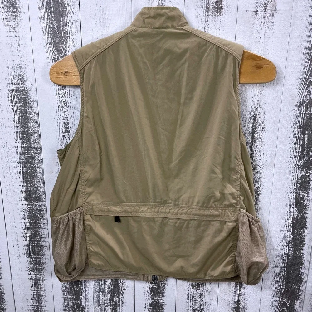 Big Pockets Fishing Vest Khaki XL Full Zip Utility Outdoor Angler Travel Vest
